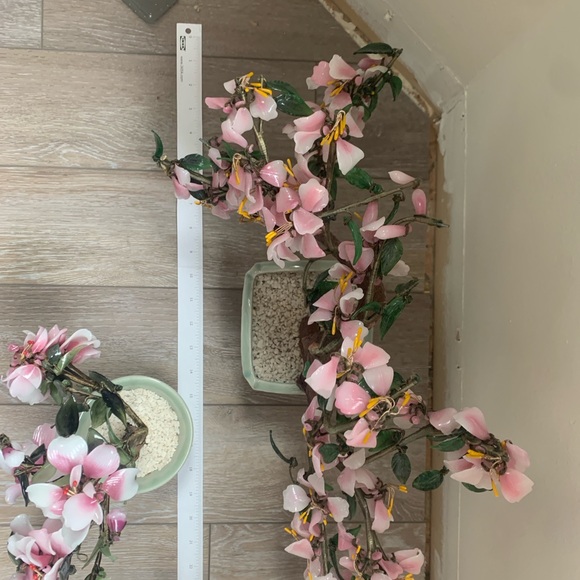 Elegant Pink Flower Bonsai Tree Home Accent - Picture 6 of 12